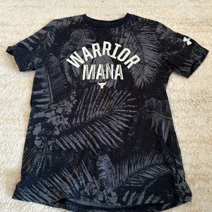 Under Armour- the rock- tee shirt! Excellent condition- size YMD